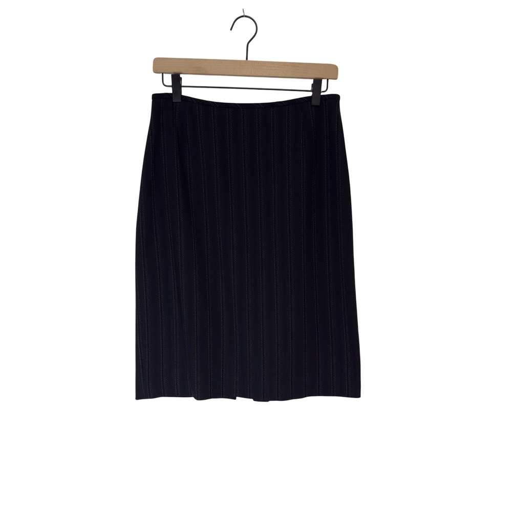 Black‎ Pinstripe Pencil Skirt | Office Core Career Wear Business Professional